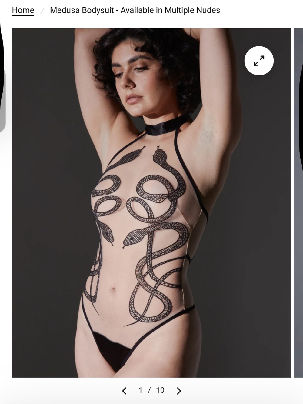 Thistle and Spire Medusa Bodysuit in Butterscotch and Black medium